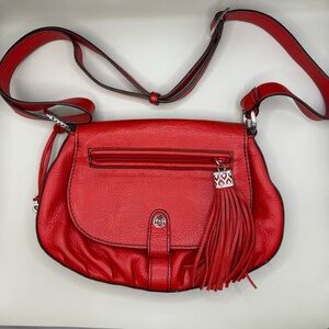Brighton Red Leather Shoulder Bag